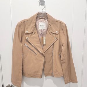 Madewell Leather Moto - Nude Size M
